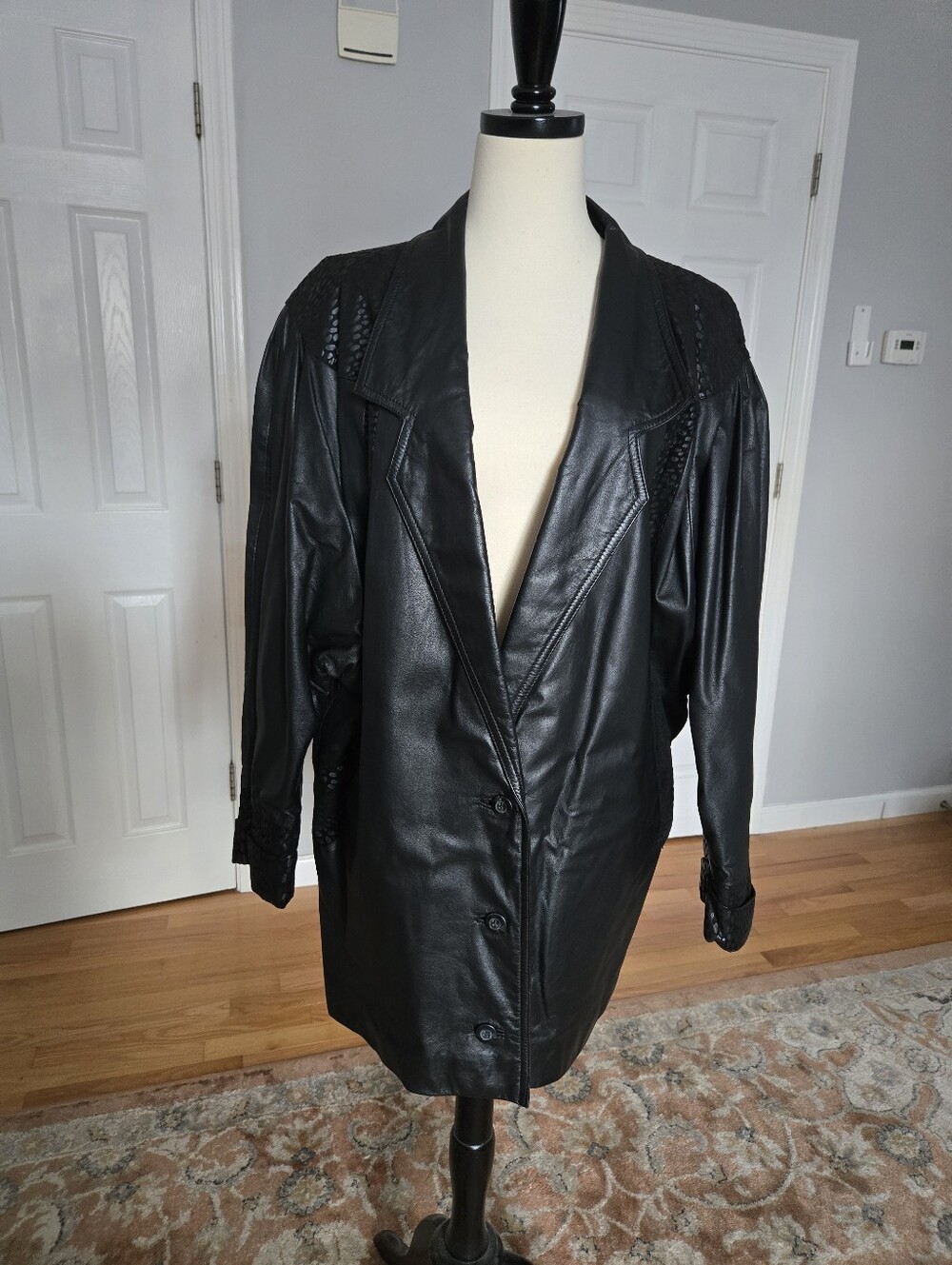 Vintage'80s Black Leather Jacket